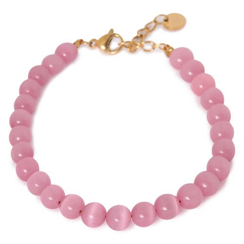 Label Kiki gold plated armband Pink Snake afbeelding