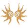 Label Kiki gold plated oorbellen Sunflare