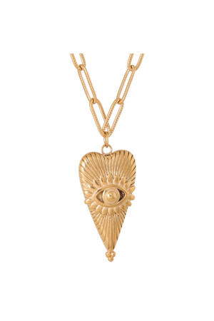 gold plated ketting Eye of Love