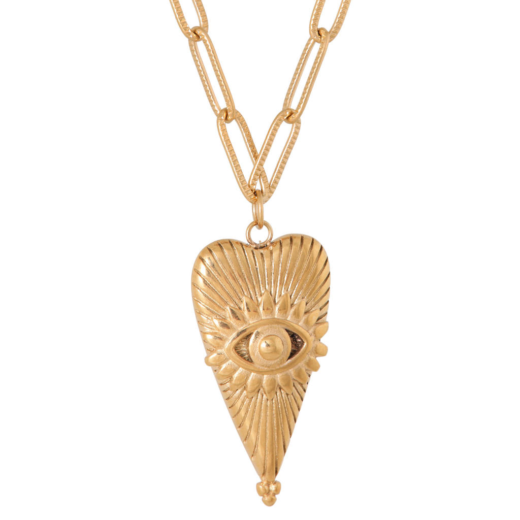 Label Kiki gold plated ketting Eye of Love