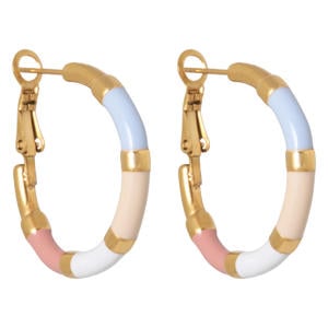 gold plated oorbellen Greek Hoola Hoop