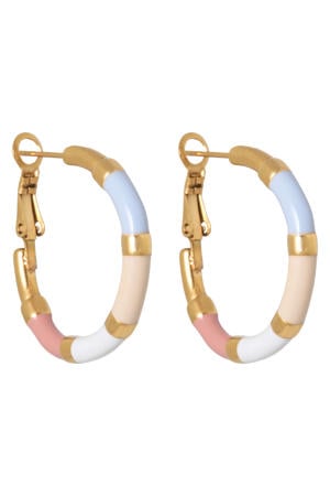 gold plated oorbellen Greek Hoola Hoop