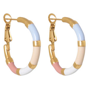 gold plated oorbellen Greek Hoola Hoop