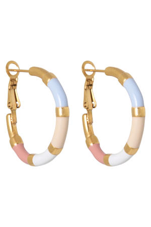 gold plated oorbellen Greek Hoola Hoop