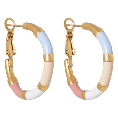 Label Kiki gold plated oorbellen Greek Hoola Hoop afbeelding