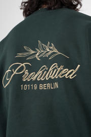 thumbnail: Prohibited sweater met backprint donkergroen