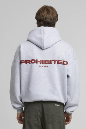 hoodie met backprint grijs