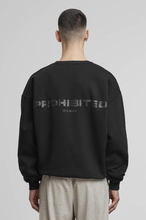 sweater met backprint zwart