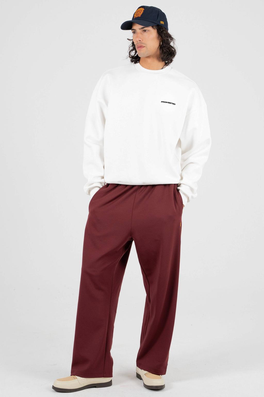 Prohibited sweater met backprint ecru
