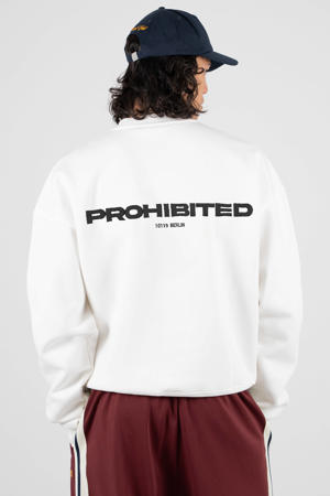 sweater met backprint ecru