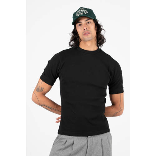 Prohibited Aansluitend T-shirt rib gebreid zwart afbeelding