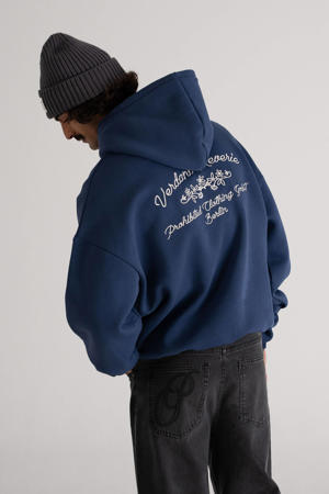 hoodie met backprint blauw