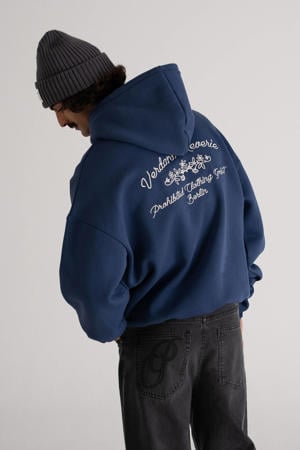hoodie met backprint blauw