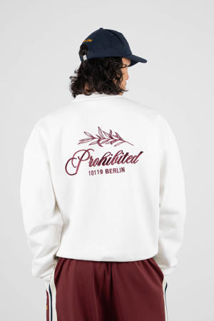 sweater met backprint ecru