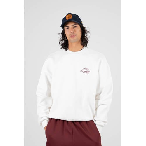Prohibited sweater met backprint ecru afbeelding