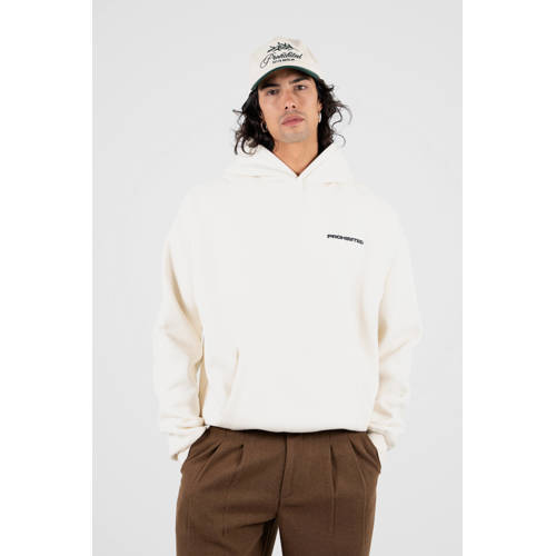 Prohibited hoodie met backprint ecru afbeelding