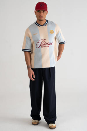 SoHo Pleated Pants straight pantalon donkerblauw