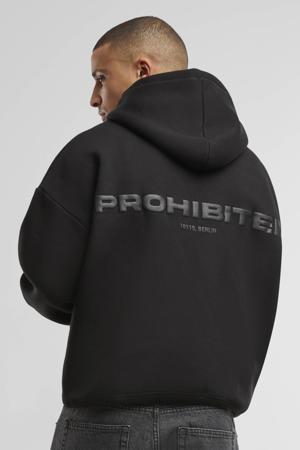 hoodie met backprint zwart