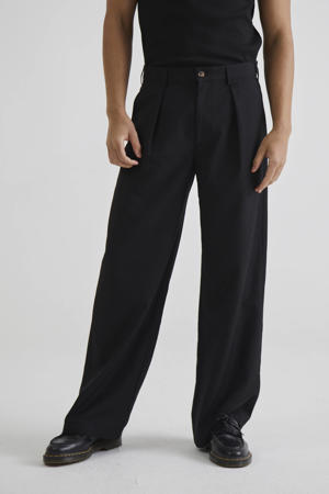 SoHo Pleated Pants straight pantalon zwart