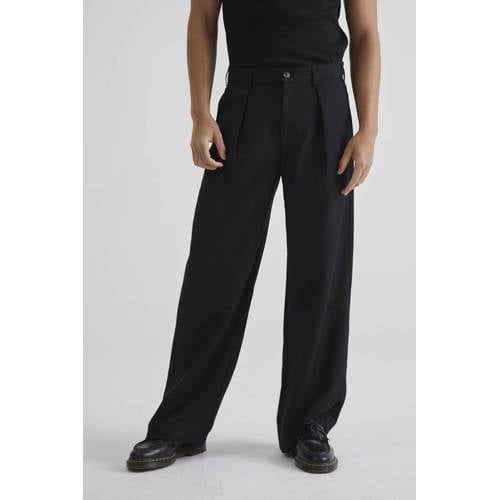 Prohibited SoHo Pleated Pants straight pantalon zwart afbeelding