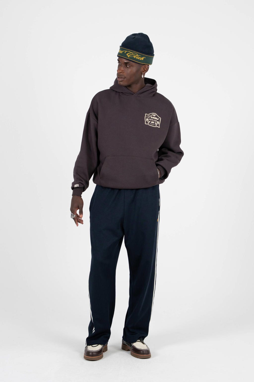 Prohibited hoodie donkerbruin