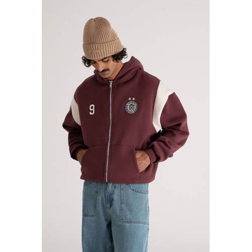 Prohibited sweatvest met backprint rood afbeelding