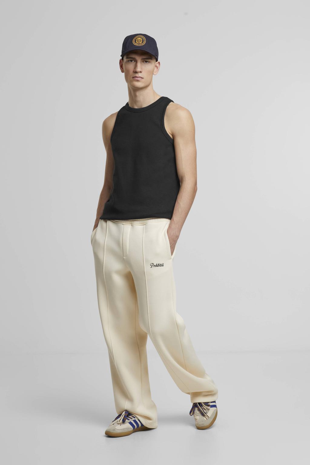 Prohibited loose sweatpants ecru