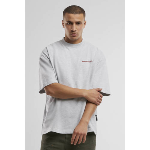 Prohibited Oversized T-shirt met backprint grijs afbeelding