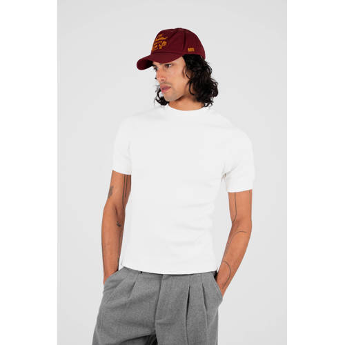 Prohibited Aansluitend T-shirt rib gebreid ecru afbeelding