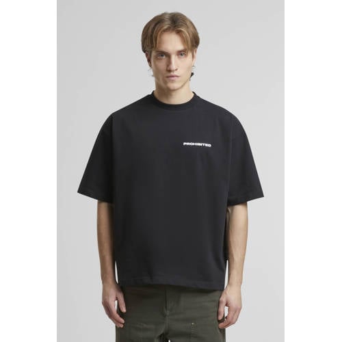 Prohibited Oversized T-shirt met backprint zwart afbeelding