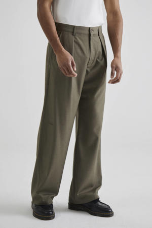 SoHo Pleated Pants straight pantalon kaki