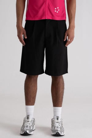 straight leg bermuda short - zwart