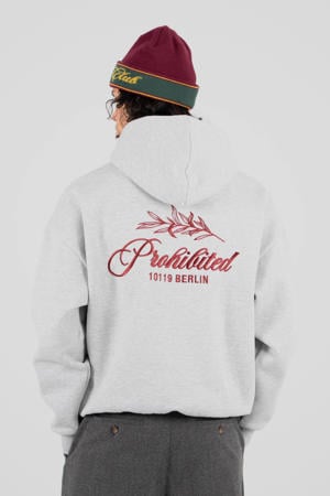 hoodie met backprint grijs