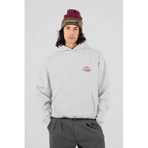 Prohibited hoodie met backprint grijs afbeelding