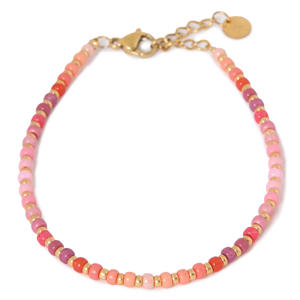 gold plated armband All Day Pink