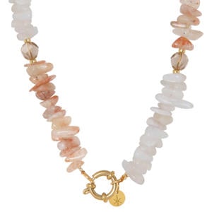 gold plated ketting Beige Rock