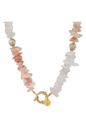 gold plated ketting Beige Rock