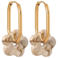 Label Kiki gold plated oorbellen Oval Flower