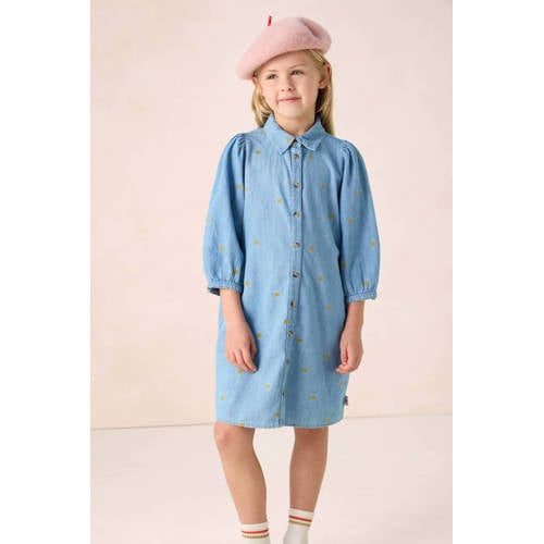 Sissy-Boy denim blousejurk met hartjes light blue denim afbeelding