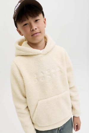 teddy hoodie beige