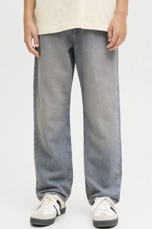 relaxed high waist loose fit jeans medium blue denim