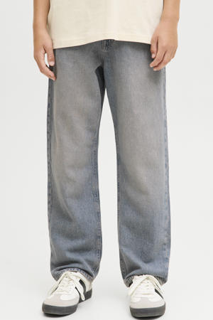 relaxed high waist loose fit jeans medium blue denim