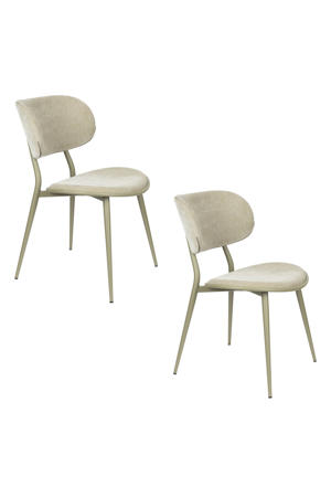 eetkamerstoel (set van 2) Lieve Lieve eetkamerstoelen Groen - Set van 2