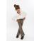 No Way Monday wide leg jeans met panterprint bruin