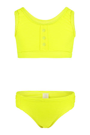 crop bikini geel