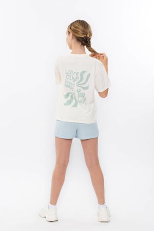 T-shirt met backprint ecru