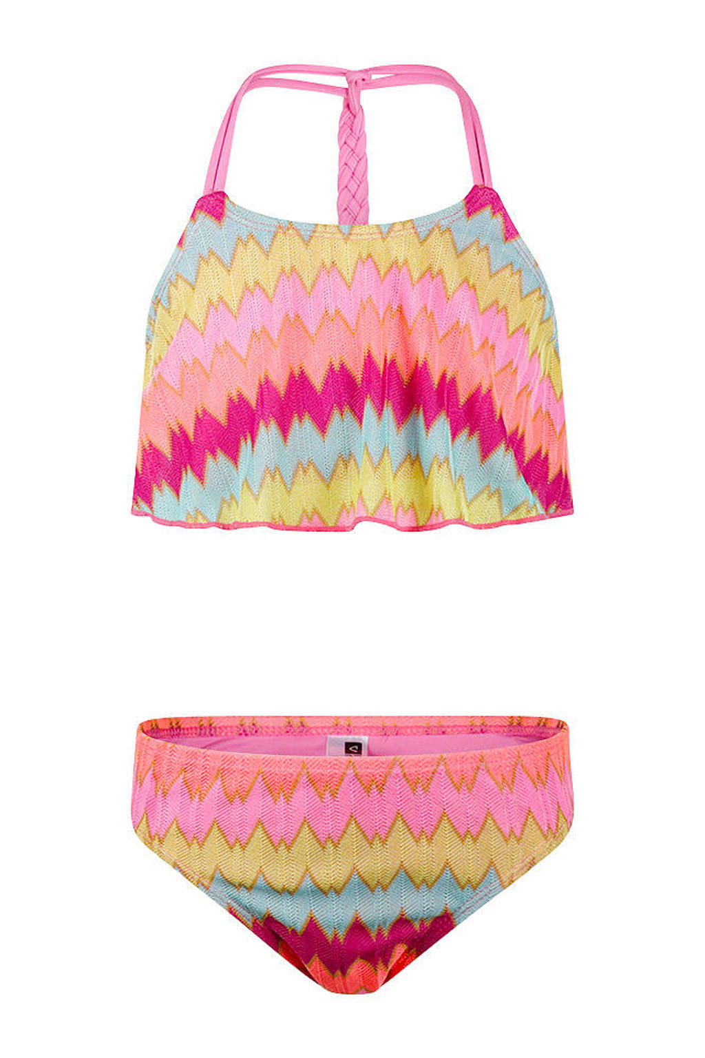 No Way Monday crop bikini roze/oranje/blauw