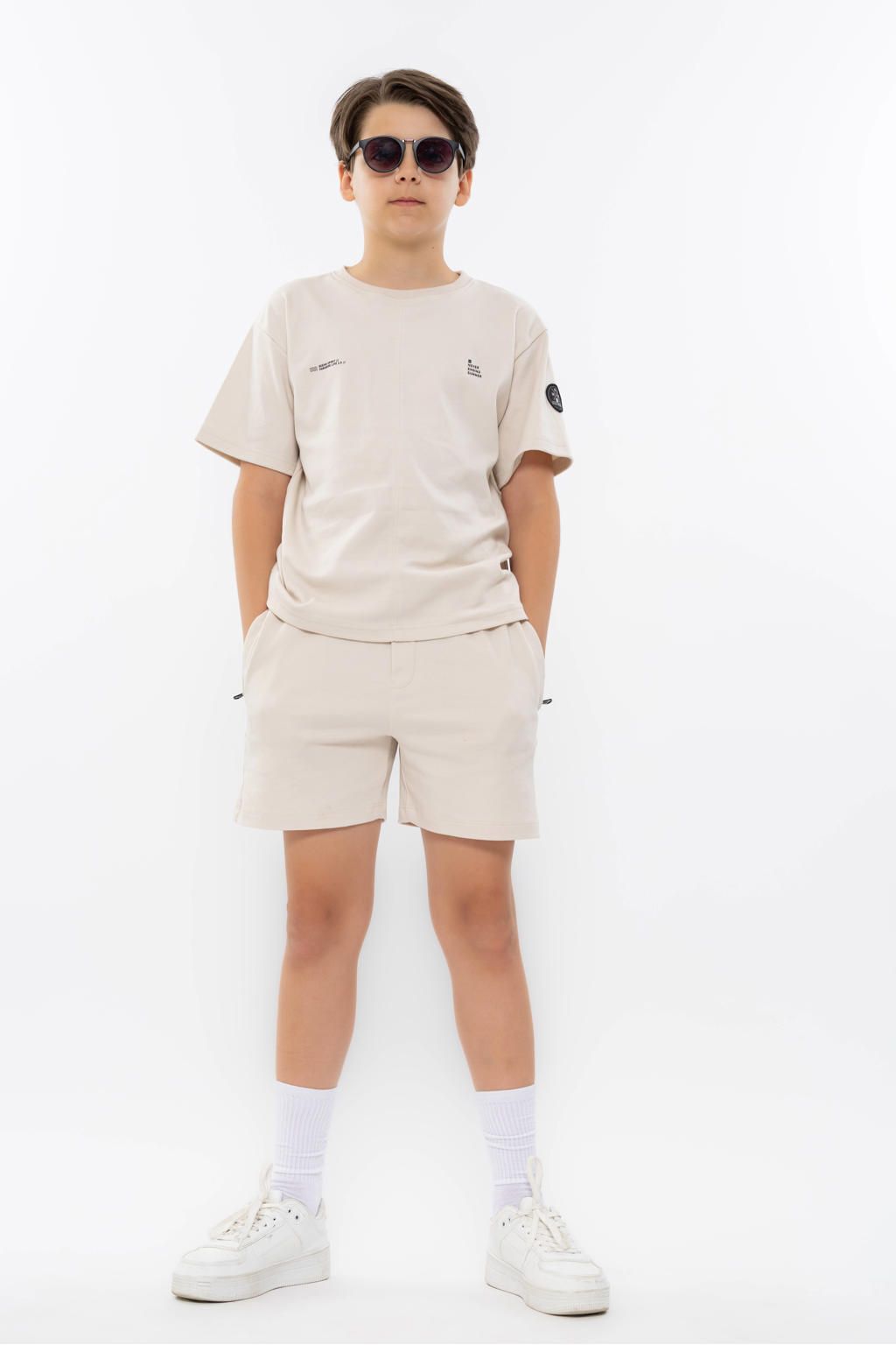 No Way Monday T-shirt + sweatshort beige