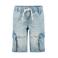 No Way Monday regular waist short light blue denim