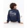 No Way Monday sweater met backprint donkerblauw